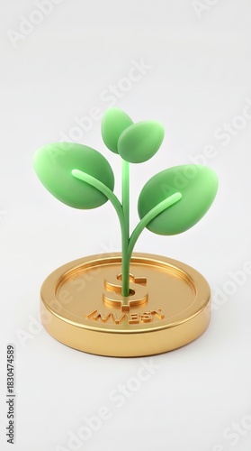 A vibrant seedling sprouts ...