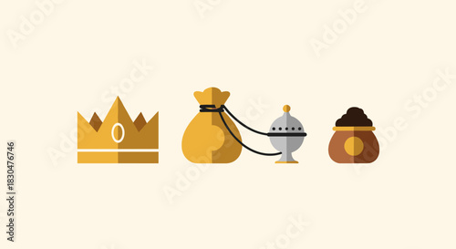 Ancient treasures of gold frankincense and myrrh fit for royalty