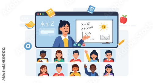 Engaging Online Learning Session with an Instructor and Diverse Students