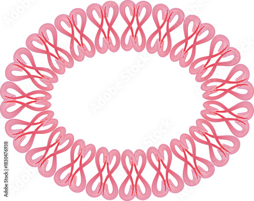 Illustration of pink hair tie bracelet, a stylish accessory