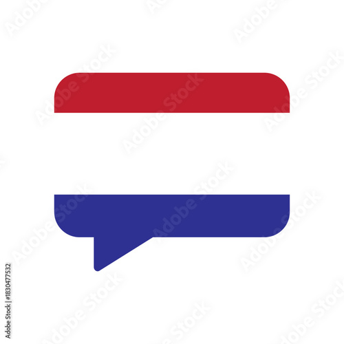 france flag speech bubble icon