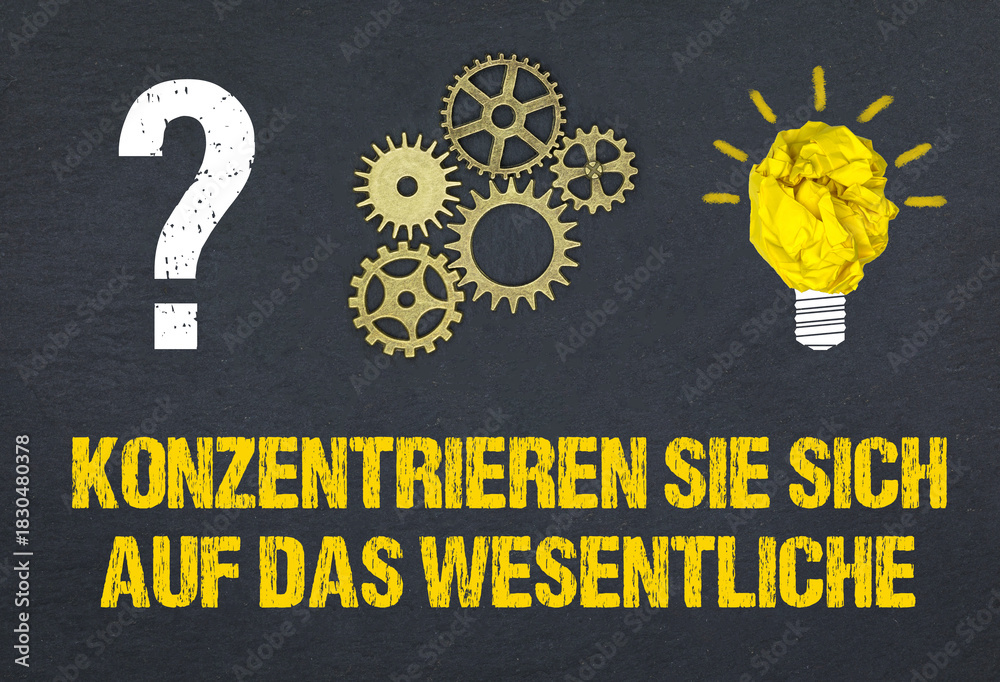 Obraz premium Konzentrieren Sie sich auf das Wesentliche