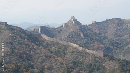 The great walls view which is located in Jinshan mountains in China 