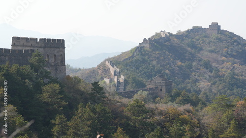 The great walls view which is located in Jinshan mountains in China 