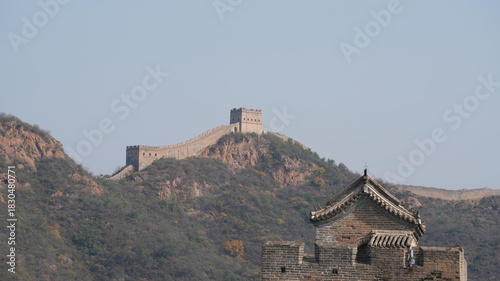 The great walls view which is located in Jinshan mountains in China 