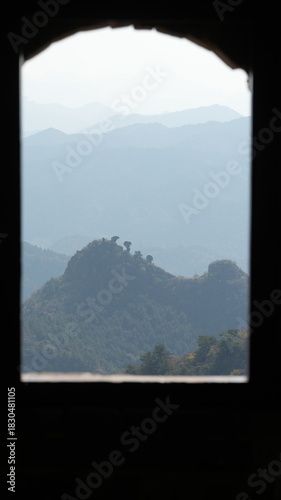 The great walls view which is located in Jinshan mountains in China 
