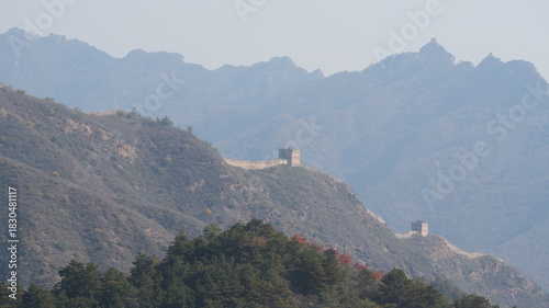 The great walls view which is located in Jinshan mountains in China 