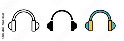 Gaming headset icon usually depicted as over-ear headphones with a microphone, symbolizing gaming, communication, or audio equipment.