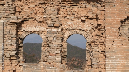 The great walls view which is located in Jinshan mountains in China 