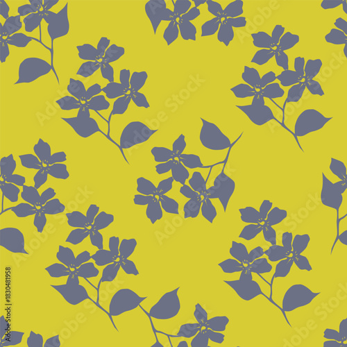 Seamless floral pattern, cute liberty ditsy print of mini botany in a romantic motif. Pretty simple botanical design: small hand drawn flowers, tiny leaves abstract on light field. Vector illustration