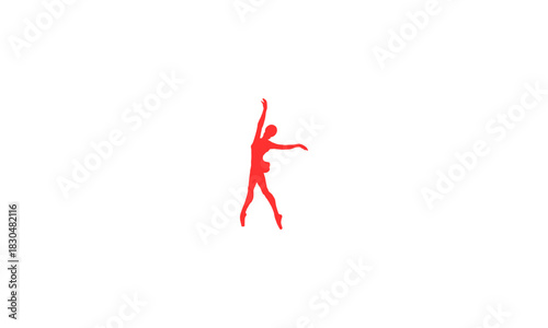 Silhouette of a Red Dancer Expressive Movement and Artistic Performance