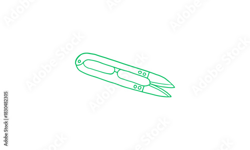 Thread Clipper Illustration Sharp Tool for Precise Cutting