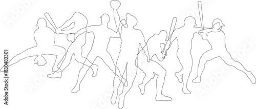 Silhouette baseball or soft...
