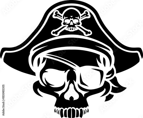 A pirate skull and crossbon...