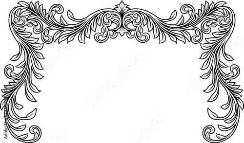 A filigree heraldic crest m...