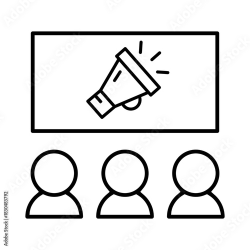 Bild auf Leinwand Advertising  icon vector