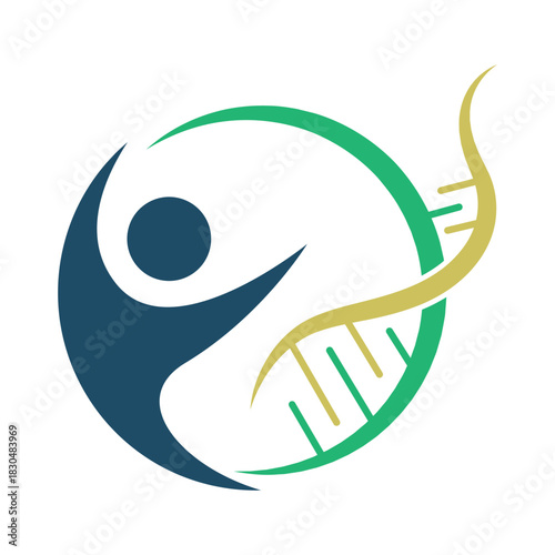 DNA icon logo design