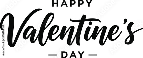 Happy Valentine's Day text overlay with calligraphy and minimalist design for romantic celebrations and heartfelt expressions on February 14th