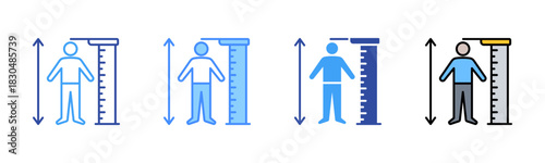 Height Icon, Multi Styles Icon Set