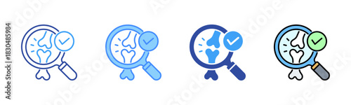 Bone Density Icon, Multi Styles Icon Set