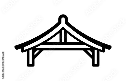 Pagoda Roof Structure Icon