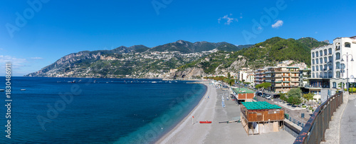 Maiori - Amalfi coast - The city with the coast and beach.