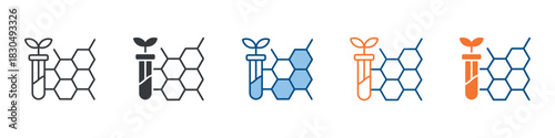 Biotechnology Icon Set Multiple Style Collection 