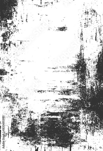 Wallpaper Mural Black and white distressed grunge texture with rough brush strokes and speckles vector Torontodigital.ca