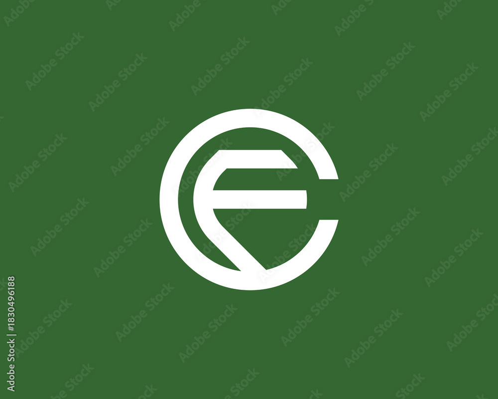 Fototapeta premium CF FC Logo design.