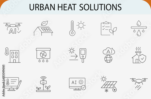 Blockchain voting line icons set, secure digital election vector