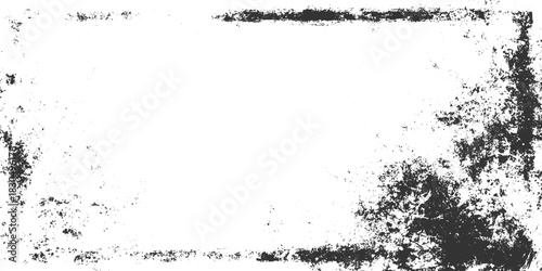 Wallpaper Mural Black textured grunge border on white background vector Torontodigital.ca