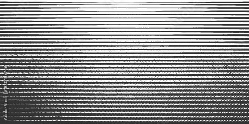 Black and white horizontal lines with gradient density and textured patterns abstract background