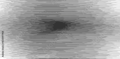 Black and white horizontal lines with central dark gradient circle abstract background
