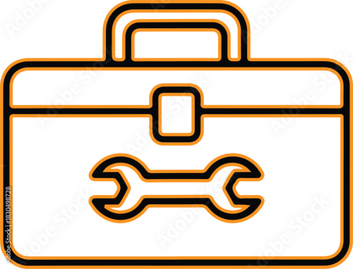 Toolbox with wrench icon for repair and maintenance services
