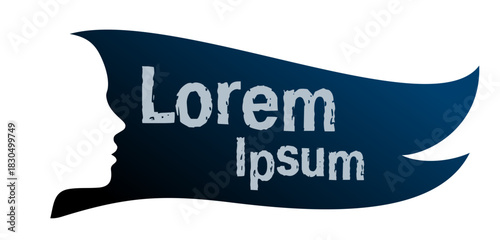 A symbol of a stylized girl.