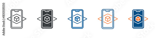 Augmented Reality Icon Set Multiple Style Collection 