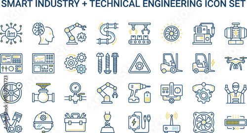 Smart Industry & Technical Engineering A Collection of Icons