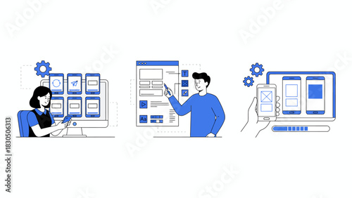 Web Development UI UX Design Conceptualization Responsive Mobile Apps, Testing and Visuals