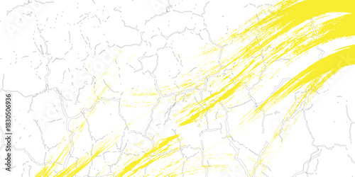 Yellow white brush stroke pattern car sticker, abstract banner, sporty lines, yellow white color combination, brush stroke pattern, grunge motorsport racing design, Modern, Eps 10.