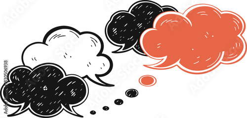 abstract floral cloud background illustration