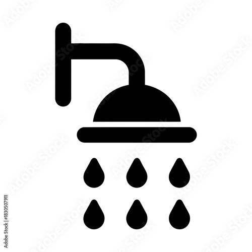 shower glyph icon