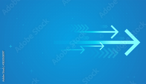 The strong moving forward arrows suggests a major next to the future Arrows related sectors and investments Forward concepts of Business and Techonology