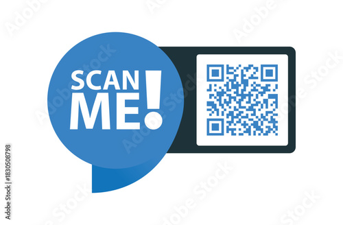 Scan Me - QR Code Scan for Smartphone - QR Code Scan Sticker for Mobile Phone