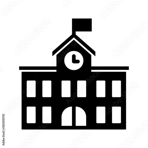 Educational building and university campus facility icon.
