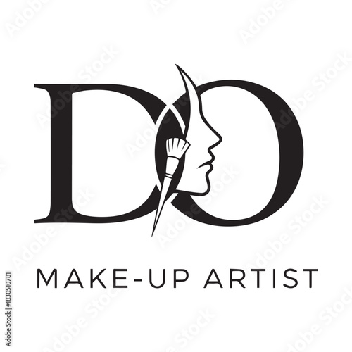 Elegant makeup artist logo design perfect for branding, cosmetics, beauty salons, and stylish portfolios needing a modern, minimalist artistic touch