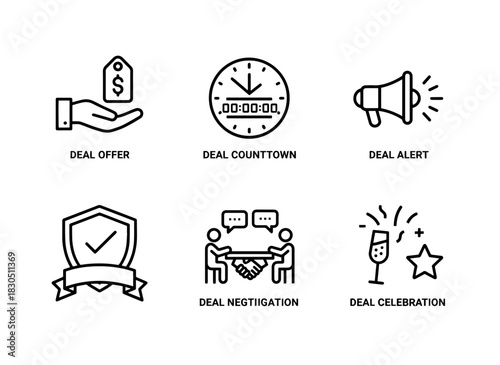 Deal Offer Deal Countdown Deal Alert Deal Confirmation Badge Deal Negotiation Tab