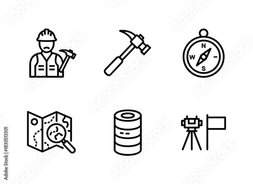 Geologist Rock Hammer Compass Map Core Sample Geological Survey
