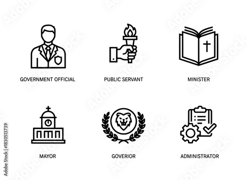 Government Official Public Servant Minister Mayor Governor Administrator
