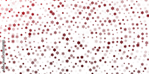 Light Red vector template with sky stars. Blurred decorative design in simple style with stars. The pattern can be used for new year ad, booklets.