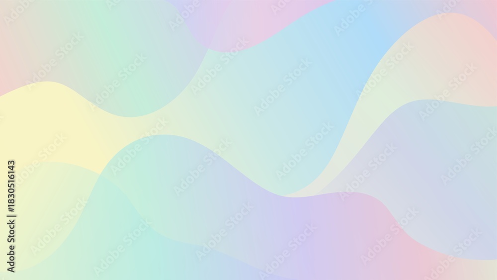 Fototapeta premium Abstract pastel gradient background with soft flowing wave shapes